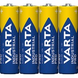 Varta LR6 4-SP Industrial Engangsbatteri AA Alkaline Engangsbatteri, AA, Alkaline, 1,5 V, 4 stk, Blå