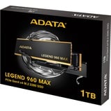 ADATA LEGEND 960 MAX 1 TB M.2 PCI Express 4.0 NVMe 3D NAND, Solid state-drev mørk grå/Guld, 1 TB, M.2, 7400 MB/s