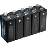 Ansmann 1505-0002 husholdningsbatteri Engangsbatteri Lithium Engangsbatteri, Lithium, 9 V, 5 stk, Sort, -40 - 60 °C