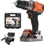 BLACK+DECKER BCD383D1XK-QW, Slagborer skruemaskine Orange/Sort