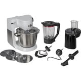 Bosch MUM6EW22 Køkkenmaskine, Foodprocessor Hvid/rustfrit stål