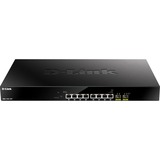 D-Link DMS-1100-10TP netværksswitch Administreret L2 2.5G Ethernet (100/1000/2500) Strøm over Ethernet (PoE) 1U Sort Administreret, L2, 2.5G Ethernet (100/1000/2500), Strøm over Ethernet (PoE), Stativ-montering, 1U