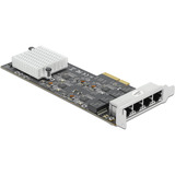DeLOCK PCI Express x4 til 4 x RJ45 2,5 GbE, Netværkskort 