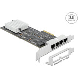 DeLOCK PCI Express x4 til 4 x RJ45 2,5 GbE, Netværkskort 