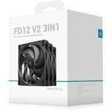 DeepCool FD12 V2 3IN1, Sag fan Sort