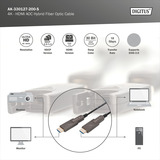 Digitus AK-330127-200-S, Kabel Sort