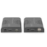 Digitus Full HD HDMI KVM IP Extender Sæt, KVM-switchen Sort