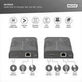 Digitus Full HD HDMI KVM IP Extender Sæt, KVM-switchen Sort