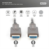Digitus HDMI / Micro HDMI AOC hybrid fiberoptisk kabel, UHD 4K Sort