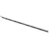 Digitus Stikdåse med aluminiumsprofil, 18-vejs, 42U, Strømskinne Sort/aluminium