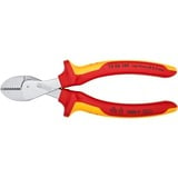 KNIPEX X-Cut Diagonale horisontale tænger, Skære tang Gul, Diagonale horisontale tænger, Krom-vanadium-stål, Plastik, Rød/orange, 16 cm, 175 g