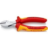 KNIPEX X-Cut Diagonale horisontale tænger, Skære tang Gul, Diagonale horisontale tænger, Krom-vanadium-stål, Plastik, Rød/orange, 16 cm, 175 g