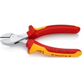 KNIPEX X-Cut Diagonale horisontale tænger, Skære tang Gul, Diagonale horisontale tænger, Krom-vanadium-stål, Plastik, Rød/orange, 16 cm, 175 g