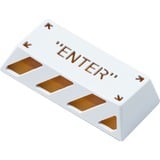 Keychron Enter Aluminiumlegering Håndværker Keycap, Centrale Cap Hvid/Orange