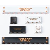 Keychron Enter Aluminiumlegering Håndværker Keycap, Centrale Cap Hvid/Orange