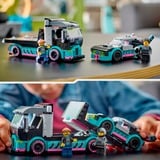 LEGO Racerbil og biltransporter, Bygge legetøj Byggesæt, 6 År, Plast, 328 stk, 519 g