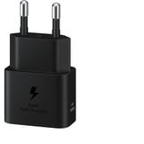 SAMSUNG EP-T2510 Smartphone Sort Vekselstrøm, USB Hurtig opladning Indendørs, Oplader Sort, Indendørs, Vekselstrøm, USB, 5 V, 1 m, Sort