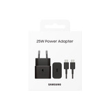 Samsung EP-T2510 Smartphone Sort Vekselstrøm, USB Hurtig opladning Indendørs, Oplader Sort, Indendørs, Vekselstrøm, USB, 5 V, 1 m, Sort