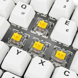 Sharkoon Gaming-tastatur Hvid, DE-layout, Gateron G Pro 3.0 Yellow