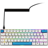 Sharkoon SKILLER SGK50 S4 Gen2 PBT, Gaming-tastatur Hvid, DE-layout, Gateron G Pro 3.0 Yellow