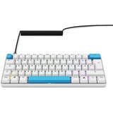 Sharkoon SKILLER SGK50 S4 Gen2 PBT, Gaming-tastatur Hvid, DE-layout, Gateron G Pro 3.0 Yellow