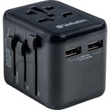 Verbatim 49543 strømstik adapter Universel Sort, Rejse stikkontakt Sort, Universel, Universel, Type A, Type B, Type C (eurostik), Type E (FR), Type F, Type G (UK), Type I (AU), Type J (CH),..., Type A, Type B, Type C, Type D (UK), Type E (FR), Type F, Type G (UK), Type H (IL), Type I (AU),..., 100 - 250 V, 50 - 60 Hz
