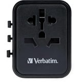 Verbatim 49543 strømstik adapter Universel Sort, Rejse stikkontakt Sort, Universel, Universel, Type A, Type B, Type C (eurostik), Type E (FR), Type F, Type G (UK), Type I (AU), Type J (CH),..., Type A, Type B, Type C, Type D (UK), Type E (FR), Type F, Type G (UK), Type H (IL), Type I (AU),..., 100 - 250 V, 50 - 60 Hz