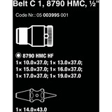 Wera 05003995001 Topnøglesæt Sort, Topnøglesæt, 1/2", Metric, 6 hoved(er), 10,13,15,16,17,19 mm