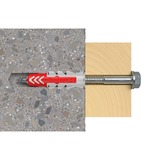 fischer Rawlplug DUOPOWER 10x50 BigBox, Dyvel Lys grå/Rød