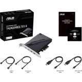 ASUS ThunderboltEX 4 interface-kort/adapter Intern Mini DisplayPort, PCIe, Thunderbolt, USB 2.0, USB 3.2 Gen 2 (3.1 Gen 2), Controller PCIe, Mini DisplayPort, PCIe, Thunderbolt, USB 2.0, USB 3.2 Gen 2 (3.1 Gen 2), PCIe 3.0, Sort, PC, Intel Thunderbolt 4 JHL8540