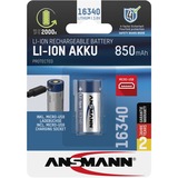Ansmann Li-Ion batteri 16340 850mAh med ladeport 