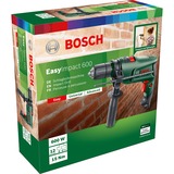 Bosch Easy Impact 600 600 W 3000 rpm Nøglefri, Slagboremaskine Grøn/Sort, Nøglefri, Sort, Grøn, 1,2 cm, 3000 rpm, 45000 bpm or slag i minuttet, 1 cm