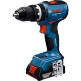 Bosch GSR 18V-65 Professional 2100 rpm Nøgle 1,06 kg Sort, Blå, Bore-/ skruemaskine Blå, Pistolgreb boremaskine, Nøgle, Sort, Blå, 2100 rpm, 550 rpm, 2100 rpm