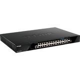 D-Link DGS-1520-28MP netværksswitch Administreret L3 Gigabit Ethernet (10/100/1000) Strøm over Ethernet (PoE) 1U Sort Administreret, L3, Gigabit Ethernet (10/100/1000), Strøm over Ethernet (PoE), Stativ-montering, 1U