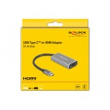 DeLOCK 62632 USB grafisk adapter 7680 x 4320 pixel Grå grå, USB Type-C, HDMI udgang, 7680 x 4320 pixel