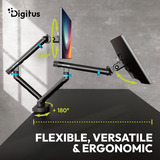 Digitus DA-90471, Skærmbeslag Sort