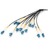 Digitus Universelt breakout-fiberkabel, duplex, LC/UPC-stik, singlemode OS2 Sort
