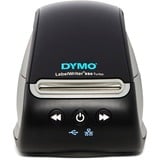Dymo LabelWriter 550 Turbo etiketprinter | Etiketmaskine med højhastigheds direkte termisk udskrivning | Automatisk etiketgenkendelse | Udskriver forsendelsesetiketter m.m. med USB-/LAN-forbindelse | EU 2-benet stik Sort/grå, 188 mm, 127 mm, 140 mm, Kasse