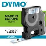 Dymo Originale D1-etiketter | 9 mm x 7 m rulle | Sort tekst på hvid | Selvklæbende etiketter til LabelManager-etiketprintere | 10 stk., Tape Hvid, Selvklæbende printeretiket, 9 mm, 7 m, 300 g, 10 stk