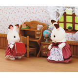 EPOCH Sylvanian Families - Skrivebordssæt med chokoladehare søster, Bygge legetøj 