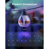 Govee Lyskæder til udendørs brug med gennemsigtige lamper, Lichterkette 