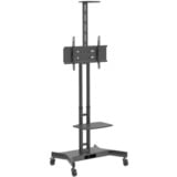 HAGOR 8209 skærmbeslag og -stativer 139,7 cm (55") Sort Gulv, Stativsystem Sort, Fritstående, 50 kg, 81,3 cm (32"), 139,7 cm (55"), 600 x 400 mm, Sort