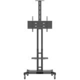 HAGOR 8209 skærmbeslag og -stativer 139,7 cm (55") Sort Gulv, Stativsystem Sort, Fritstående, 50 kg, 81,3 cm (32"), 139,7 cm (55"), 600 x 400 mm, Sort