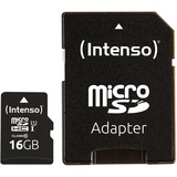Intenso 3424470 hukommelseskort 16 GB MicroSD UHS-I Klasse 10 Sort, 16 GB, MicroSD, Klasse 10, UHS-I, Class 1 (U1), Stødresistent, Temperaturbestandigt, Vandtæt, Røntgenbestandig