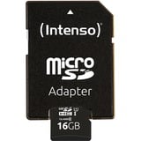 Intenso 3424470 hukommelseskort 16 GB MicroSD UHS-I Klasse 10 Sort, 16 GB, MicroSD, Klasse 10, UHS-I, Class 1 (U1), Stødresistent, Temperaturbestandigt, Vandtæt, Røntgenbestandig