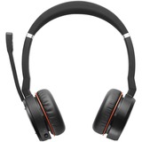 Jabra Evolve 75 Headset Kabel & trådløs Opkald/musik Bluetooth Sort Sort, Kabel & trådløs, Opkald/musik, 20 - 20000 Hz, 177 g, Headset, Sort