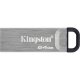 Kingston DataTraveler 64 GB Kyson USB Flash-drev, USB-stik Sølv, 64 GB, USB Type-A, 3.2 Gen 1 (3.1 Gen 1), 200 MB/s, Uden hætte, Sølv