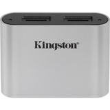 Kingston Workflow microSD Reader kortlæser USB 3.2 Gen 1 (3.1 Gen 1) Type-C Sort, Sølv Sølv/Sort