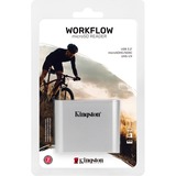 Kingston Workflow microSD Reader kortlæser USB 3.2 Gen 1 (3.1 Gen 1) Type-C Sort, Sølv Sølv/Sort