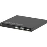 Netgear M4350-24X4V Administreret L3 10G Ethernet (100/1000/10000) Strøm over Ethernet (PoE) 1U Sort, Switch Administreret, L3, 10G Ethernet (100/1000/10000), Strøm over Ethernet (PoE), Stativ-montering, 1U